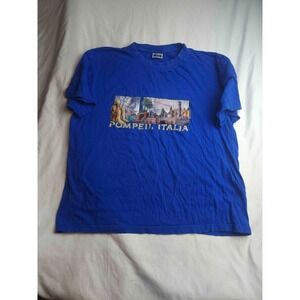 Ale Black Label T Shirt Mens Size 2XL Blue Pompeii Italia Graphic Short Sleeve
